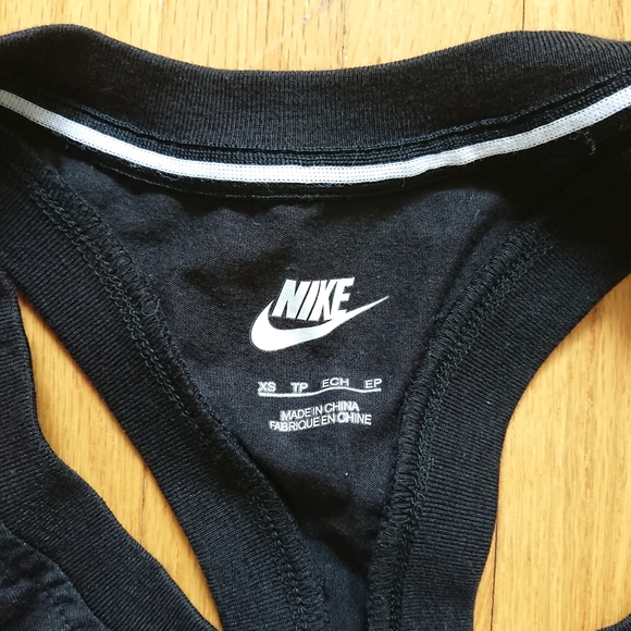 💖2/$35💖 Nike White Logo Racerback Black Tank Top - Picture 6 of 7